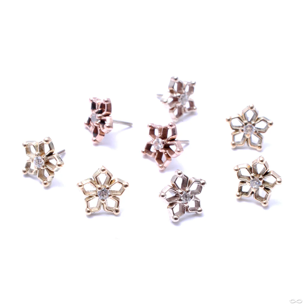 Flourish Press-fit End in Gold from Maya Jewelry