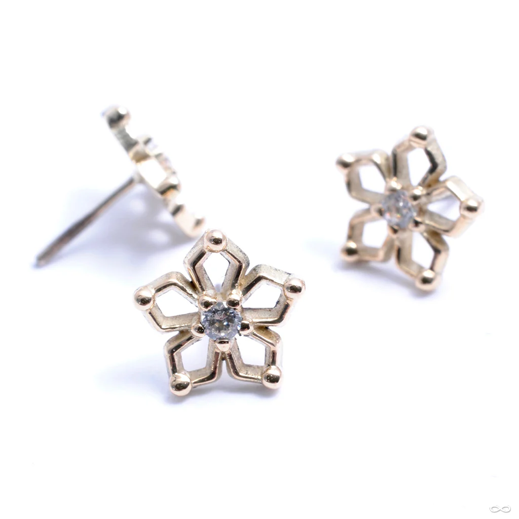 Flourish Press-fit End in Gold from Maya Jewelry - Image 2