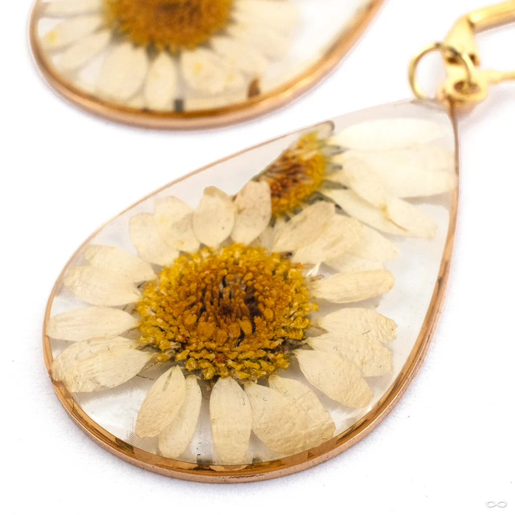 Flower and Fern Teardrop Earrings from Uzu Organics - Image 3