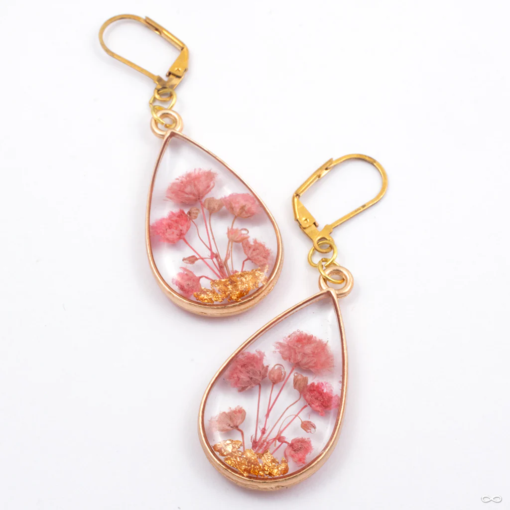 Flower and Fern Teardrop Earrings from Uzu Organics - Image 4