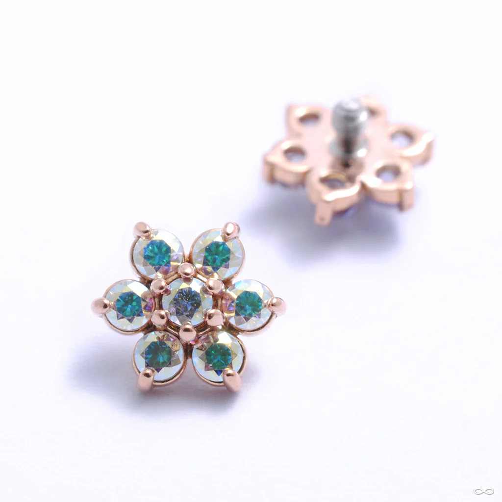 Flower Threaded End in Gold from Anatometal - Image 2