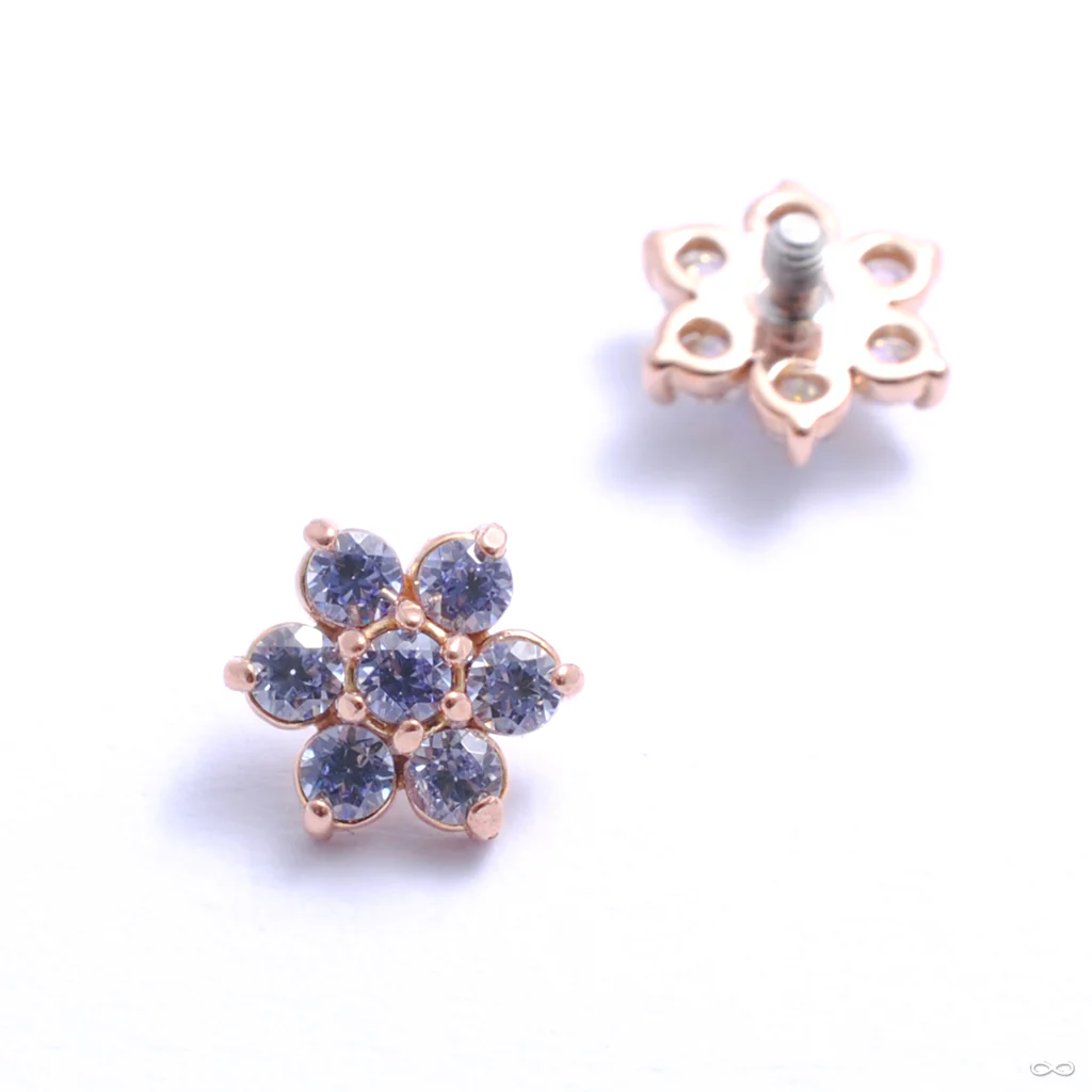 Flower Threaded End in Gold from Anatometal - Image 3