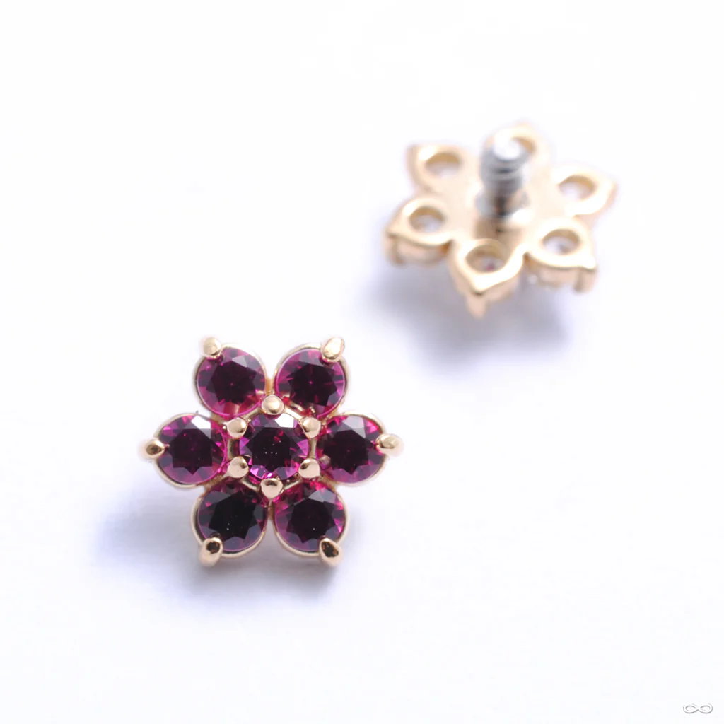 Flower Threaded End in Gold from Anatometal - Image 4
