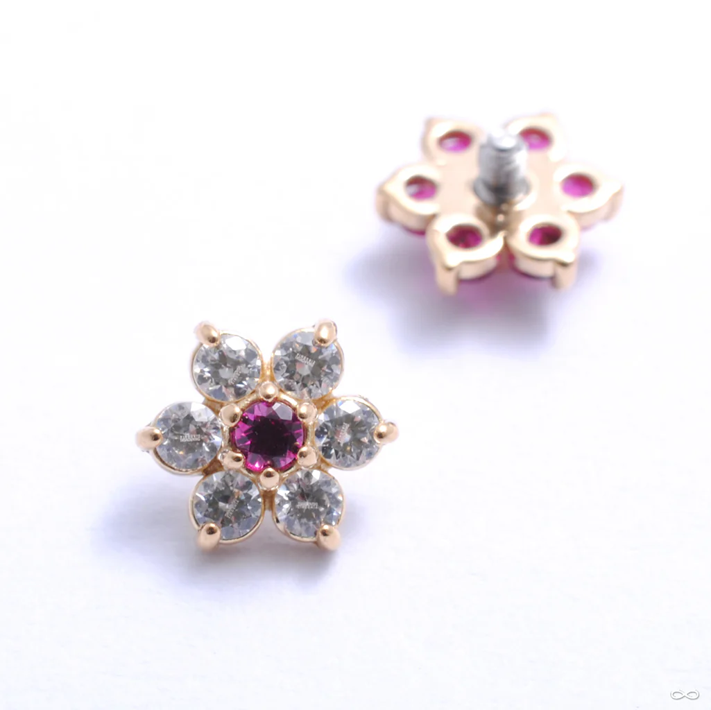 Flower Threaded End in Gold from Anatometal - Image 5