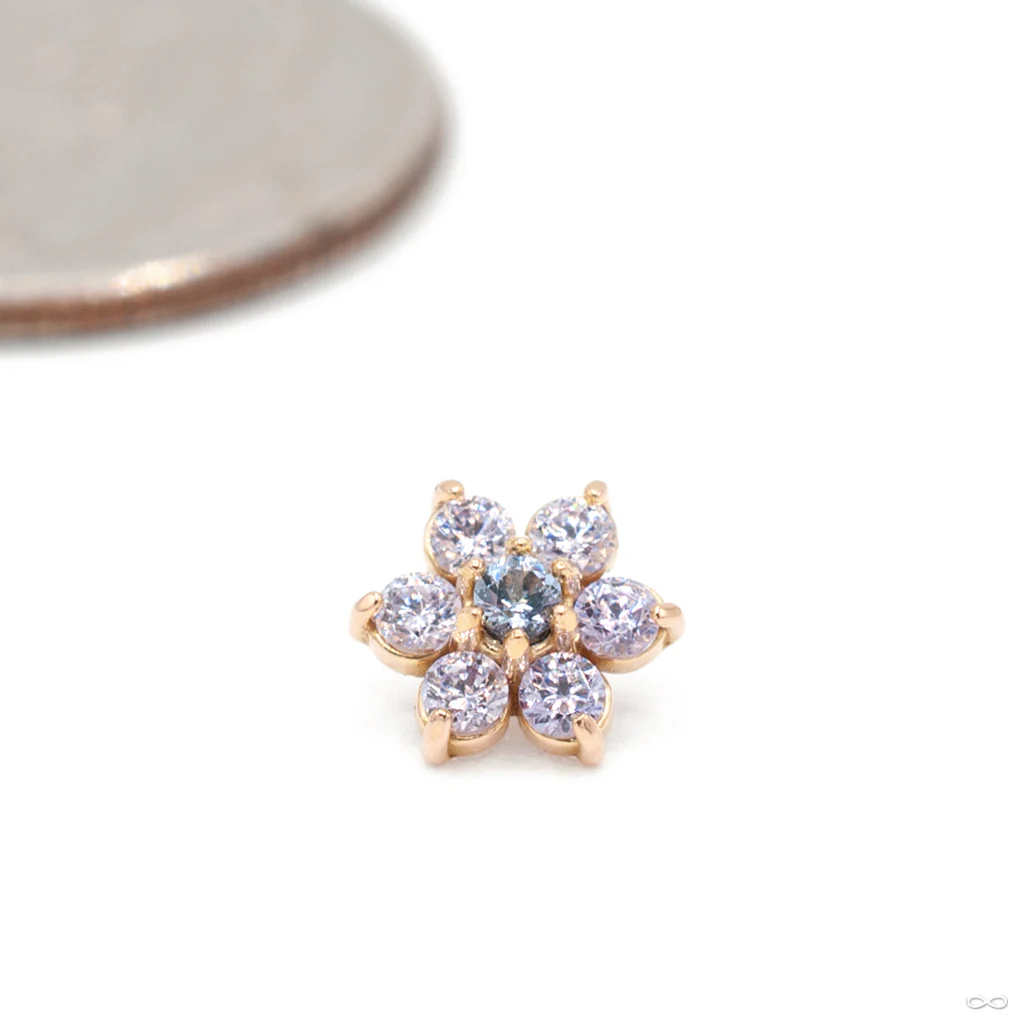 Flower Threaded End in Gold from Anatometal - Image 6