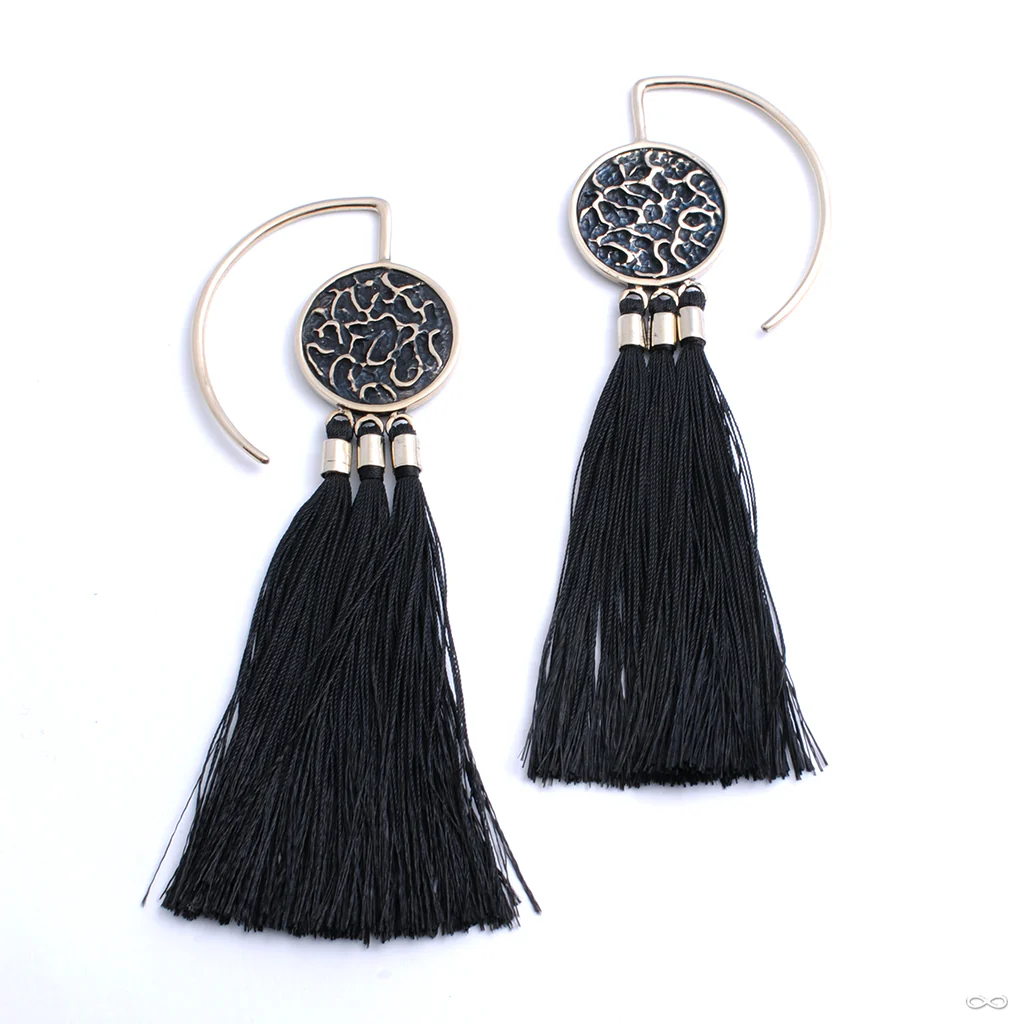 Full Moon Hoops with Fringe from Tawapa - Image 2