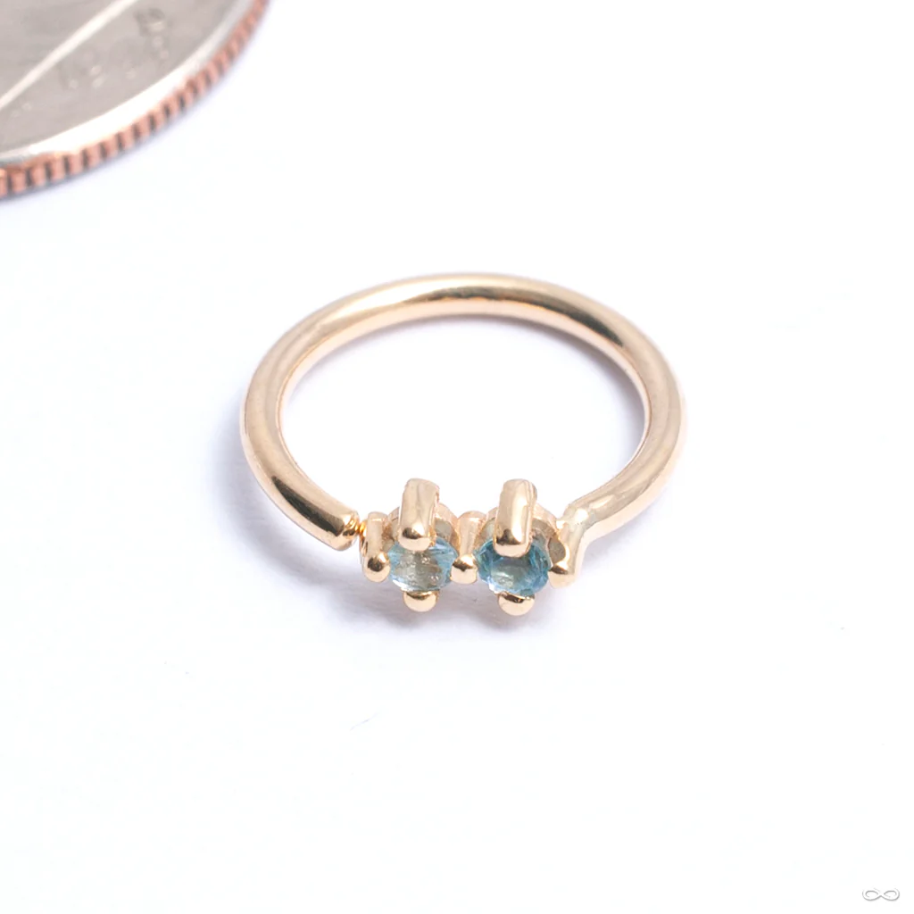 Gala Fixed Bead Ring in Gold from Quetzalli - Image 2