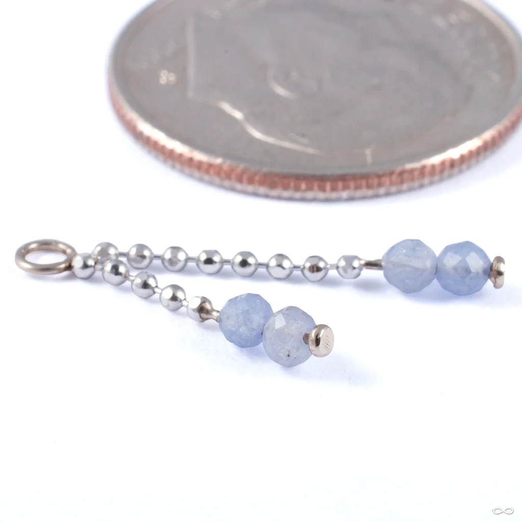 Gem Bead Duo Charm with Bead Chain in Gold from SO Fine Jewelry - Image 4