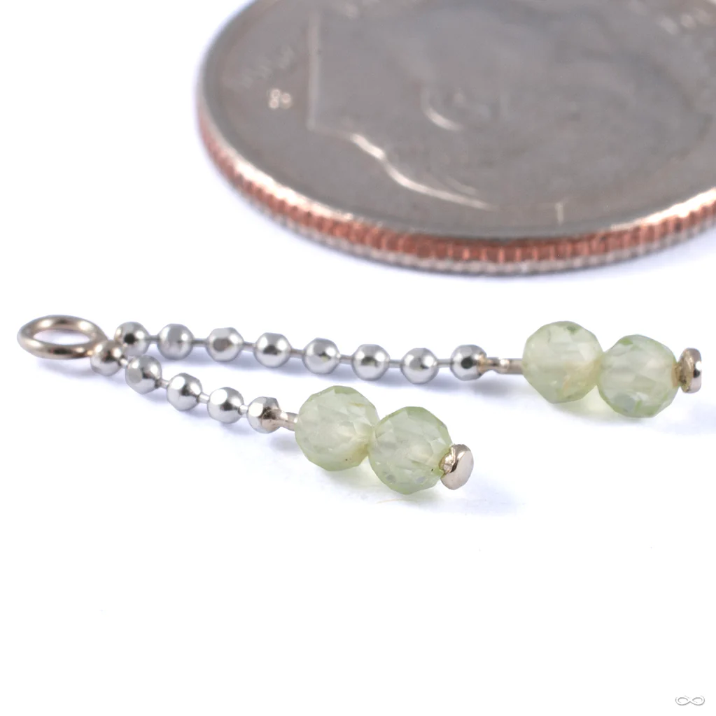 Gem Bead Duo Charm with Bead Chain in Gold from SO Fine Jewelry - Image 5