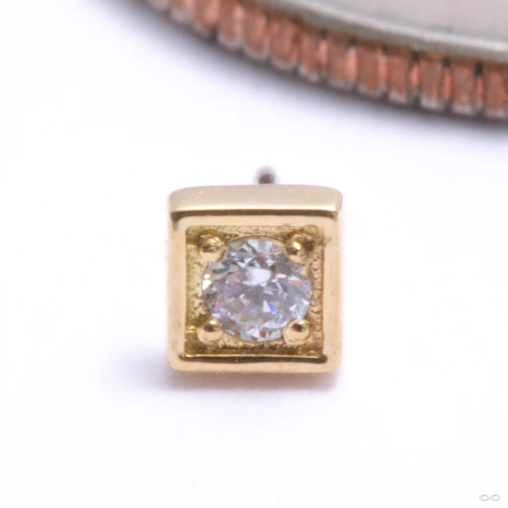 Gemmed Horus Press-fit End in Gold from Auris Jewellery - Image 2
