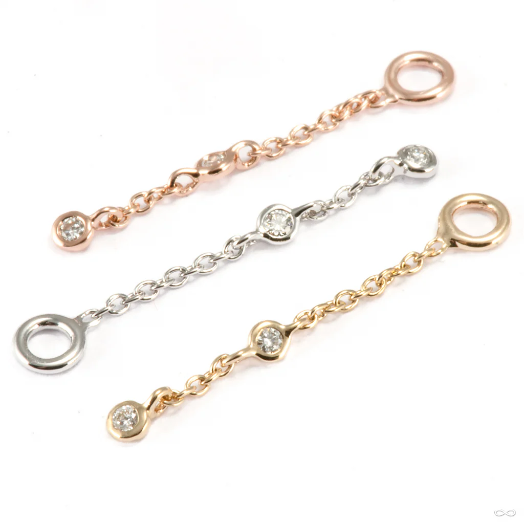Gemmed Orbit Charm in Gold from Tether Jewelry