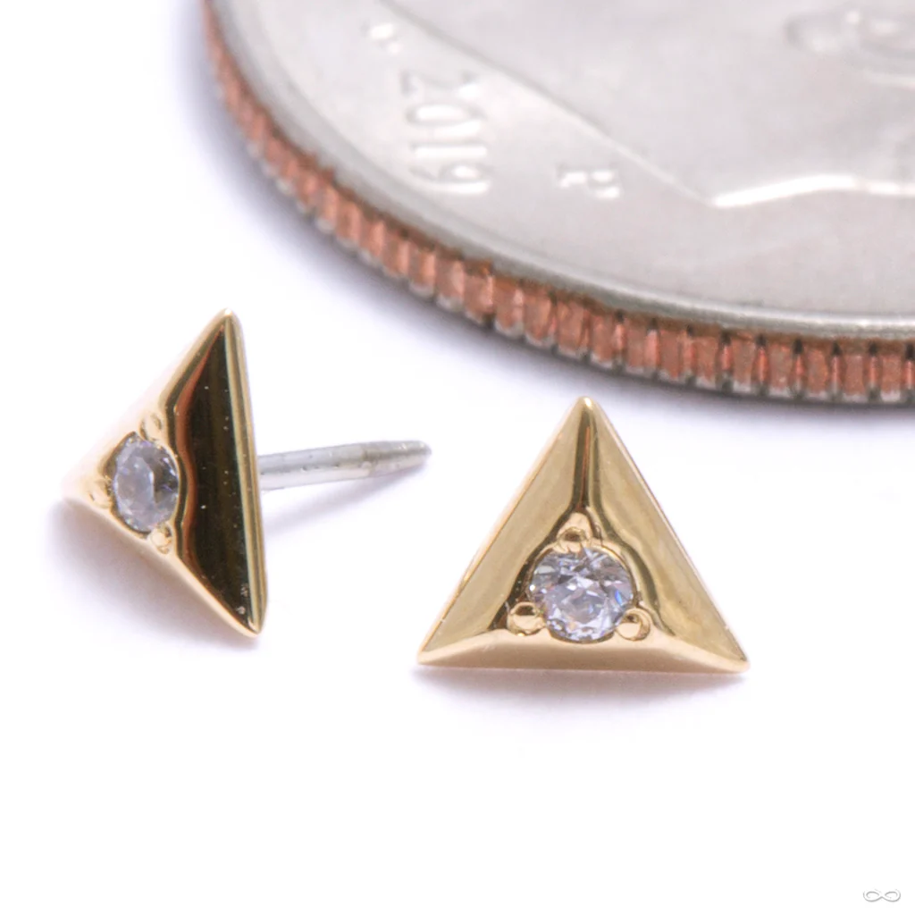 Gemmed Seth Press-fit End in Gold from Auris Jewellery