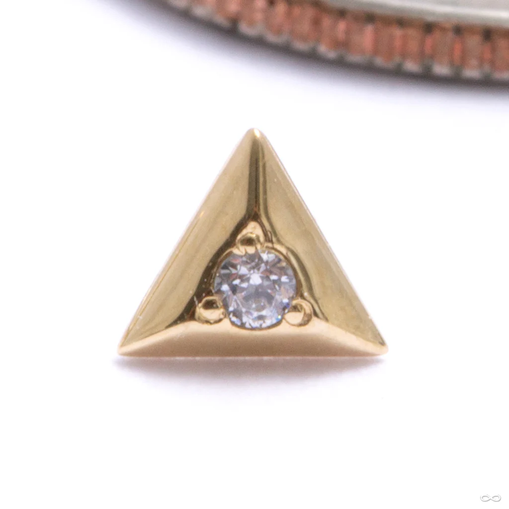 Gemmed Seth Press-fit End in Gold from Auris Jewellery - Image 2