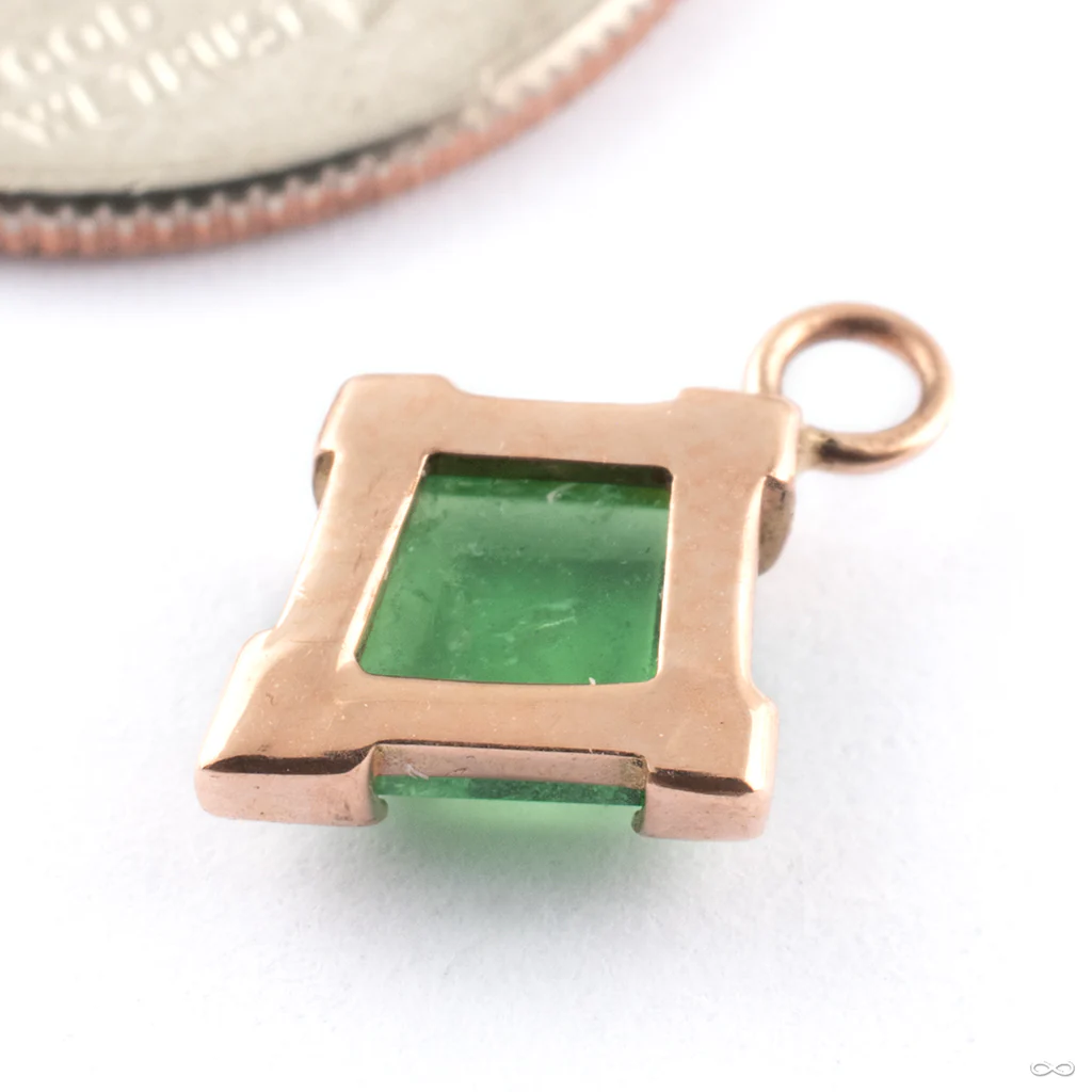 Geometric Partial Bezel Charm in Gold from Mettle and Silver - Image 3