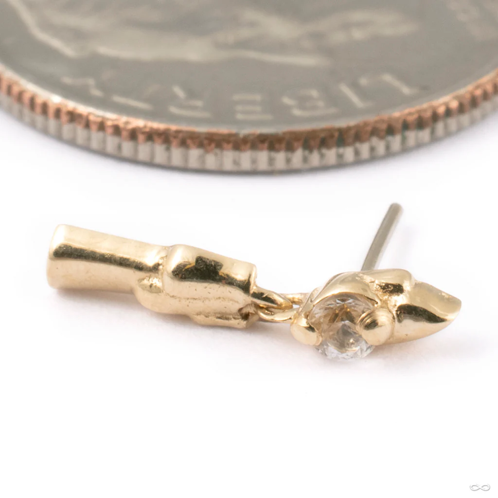 Glow Press-fit End in Gold from Pupil Hall