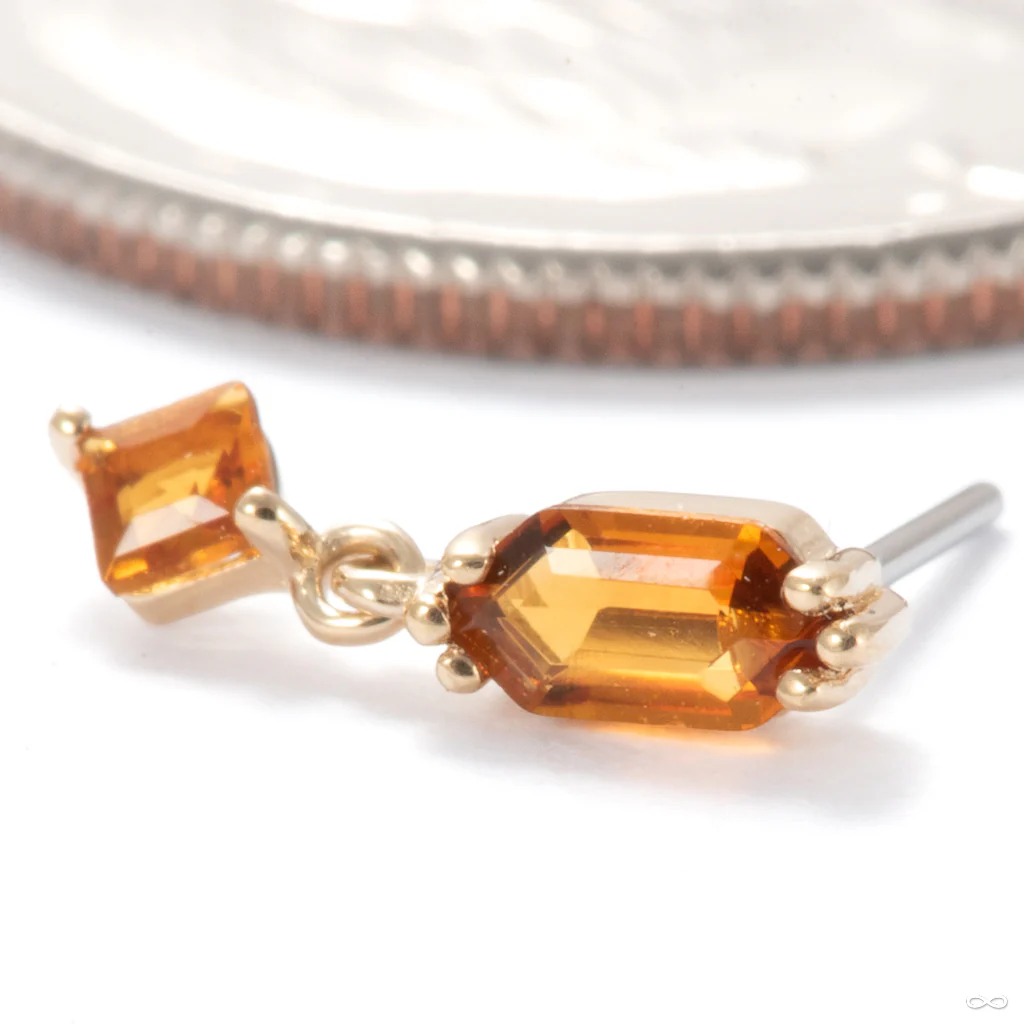Golden Hour Press-fit End in Gold from Ember Body Jewelry - Image 2