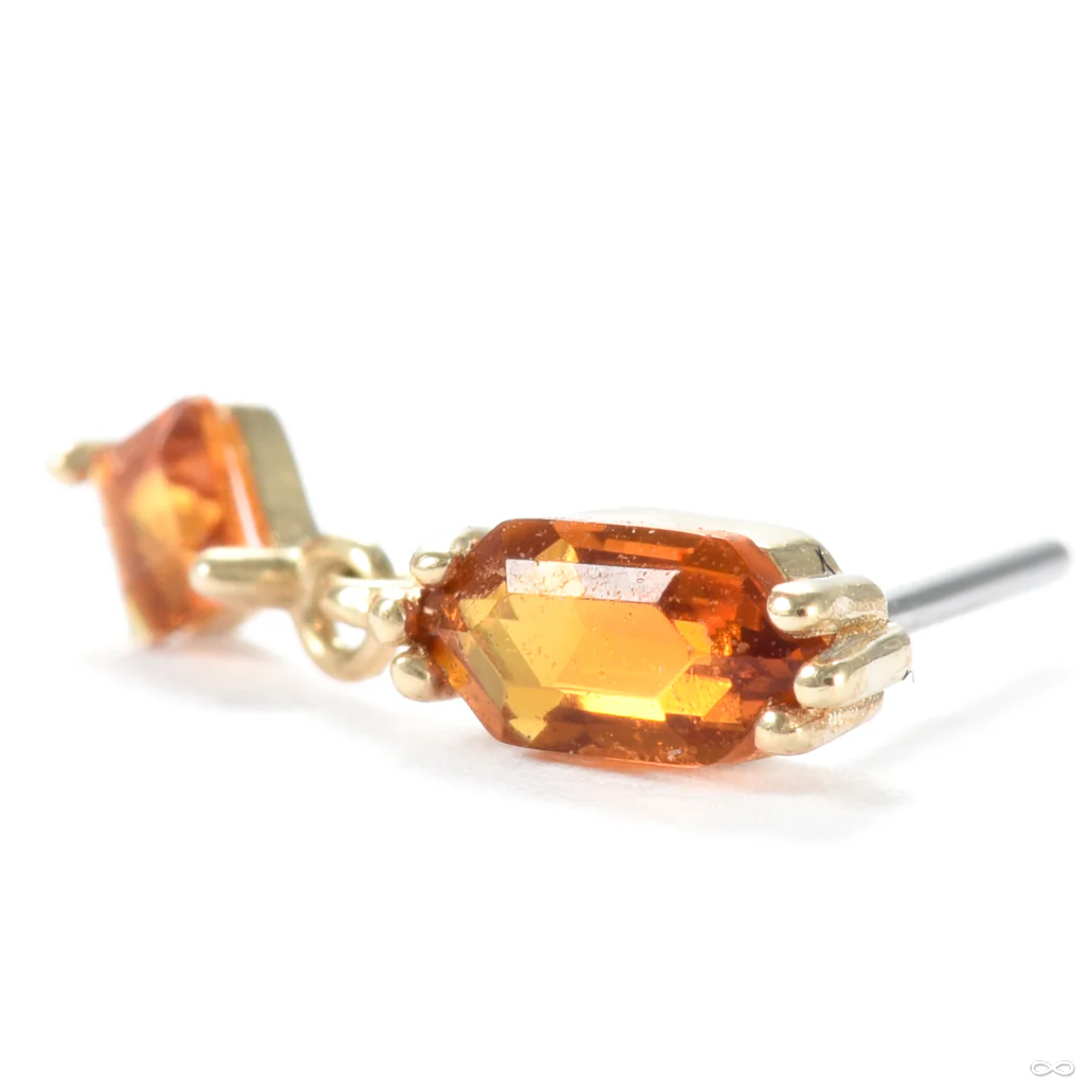 Golden Hour Press-fit End in Gold from Ember Body Jewelry - Image 3
