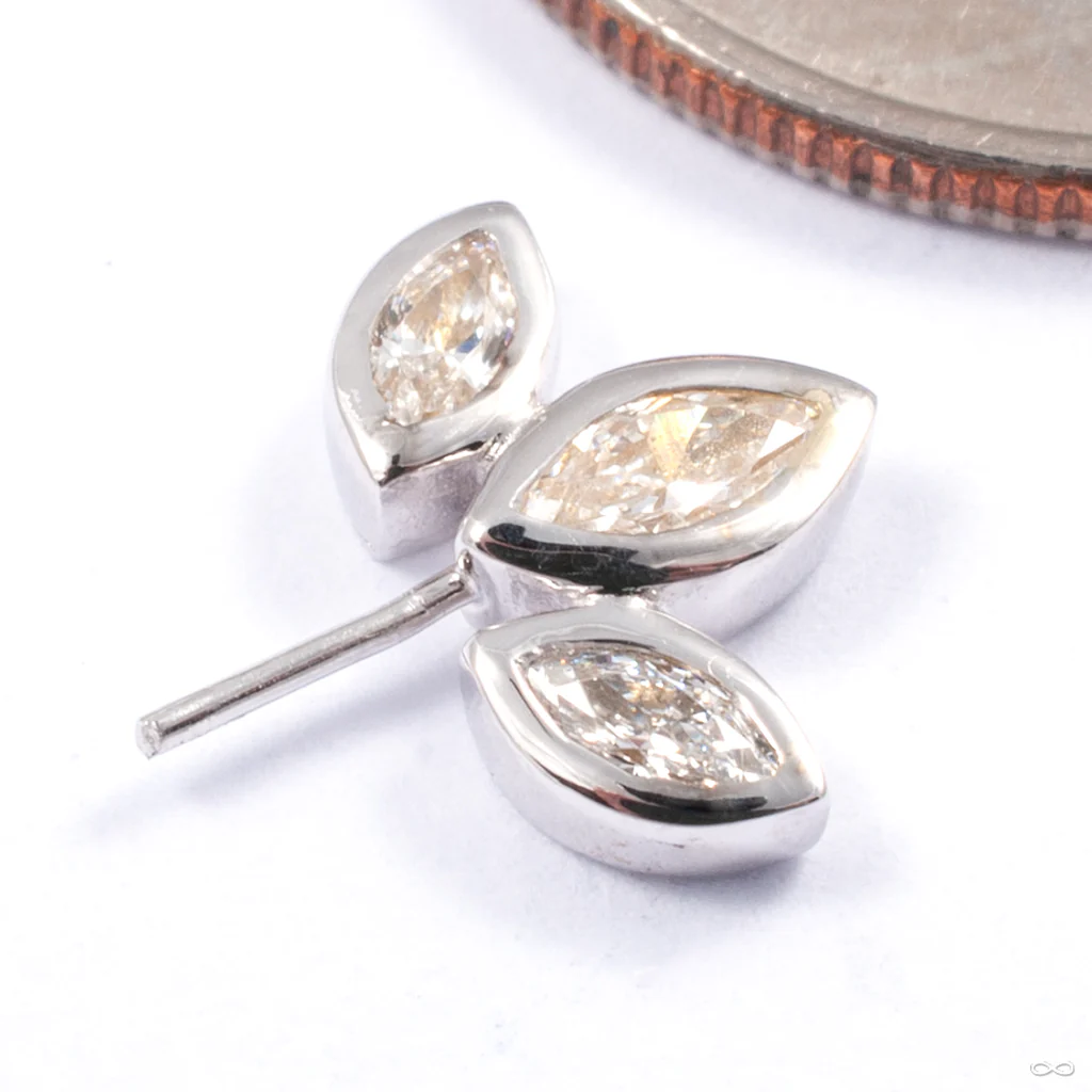 Gwyn Press-fit Side-Set End in Gold from Junipurr Jewelry - Image 2