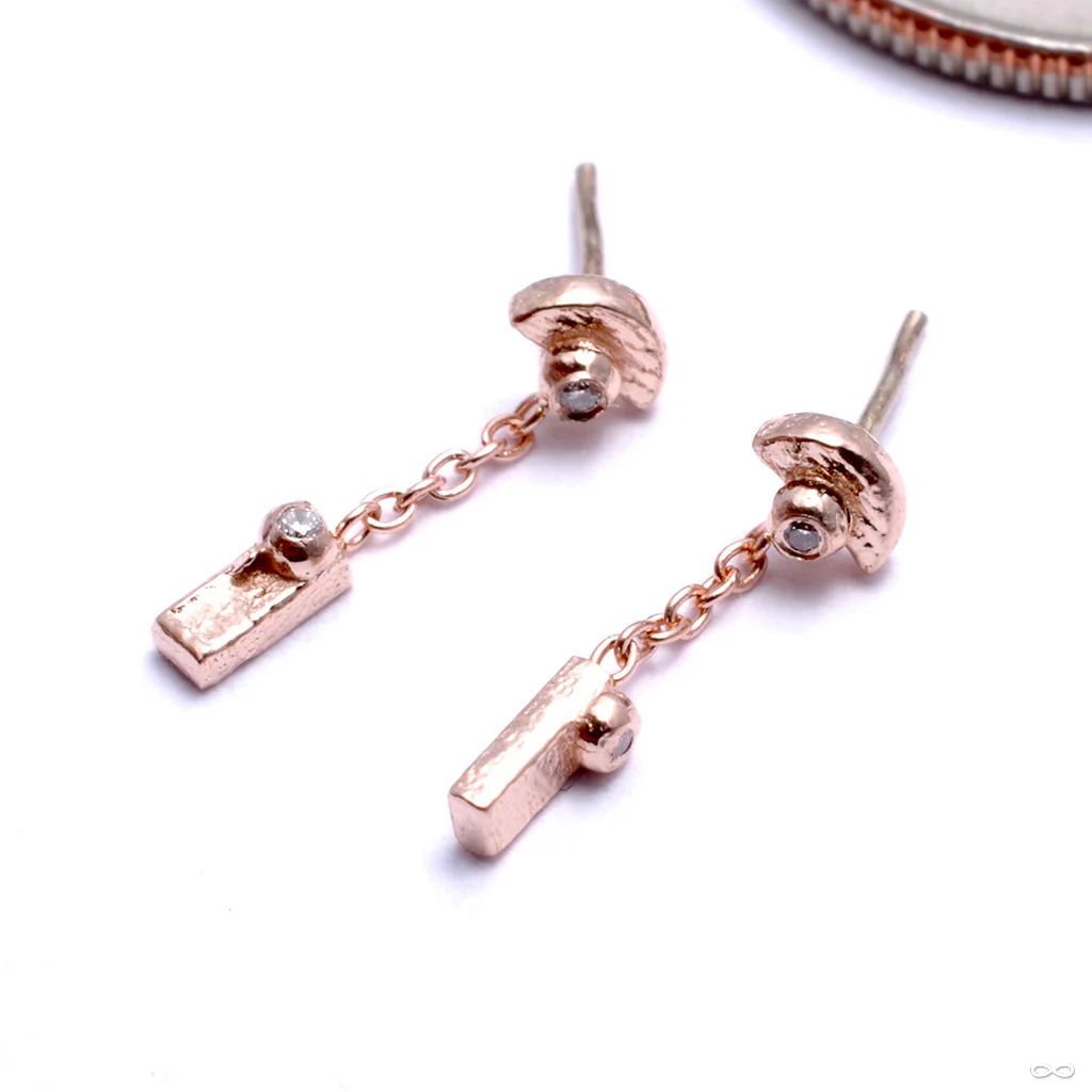 Half Full Stone Dottie with Drip Press-fit End in Gold from Pupil Hall - Image 2