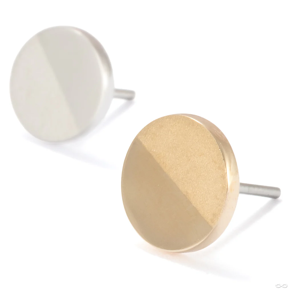 Half Matte Half Polish Disc Press-fit End in Gold from Modern Mood