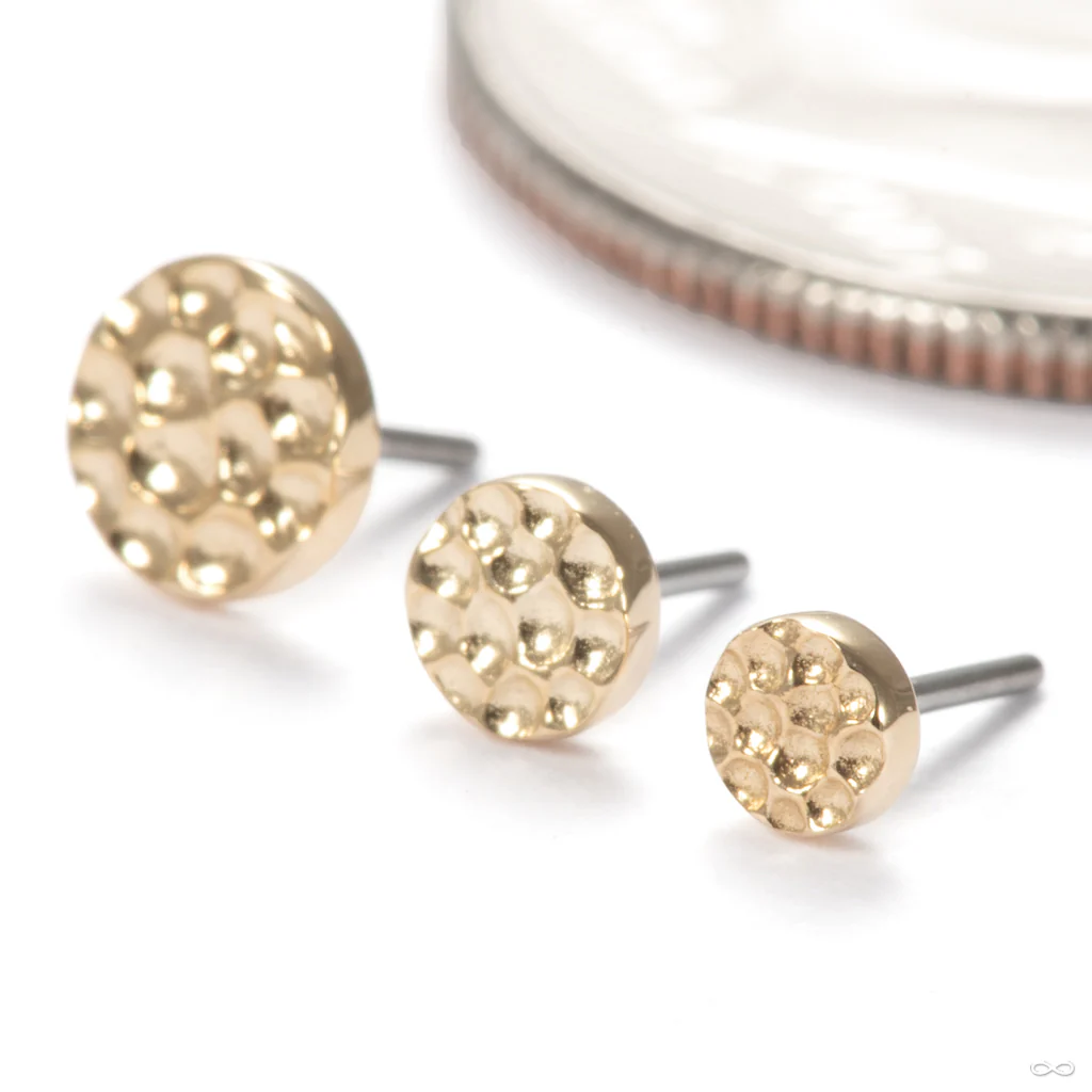 Hammered Disk Press-fit End in Gold from Junipurr Jewelry - Image 10