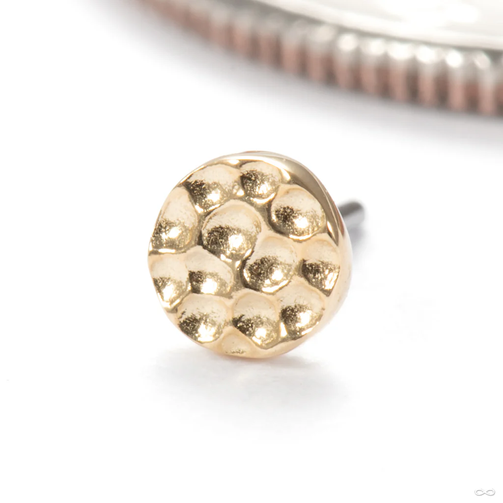 Hammered Disk Press-fit End in Gold from Junipurr Jewelry - Image 12