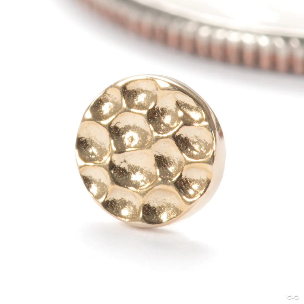 Hammered Disk Press-fit End in Gold from Junipurr Jewelry - Image 13