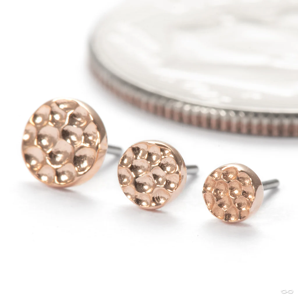 Hammered Disk Press-fit End in Gold from Junipurr Jewelry - Image 2