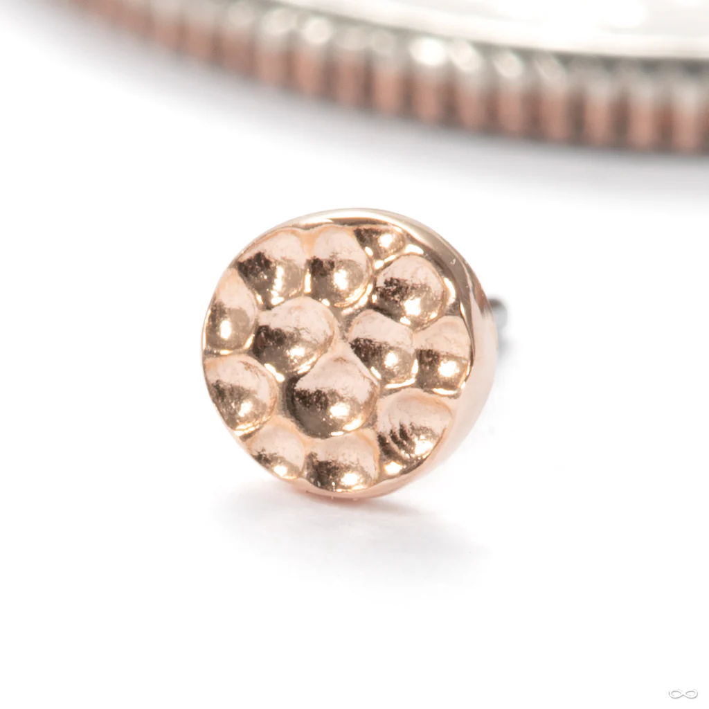 Hammered Disk Press-fit End in Gold from Junipurr Jewelry - Image 4