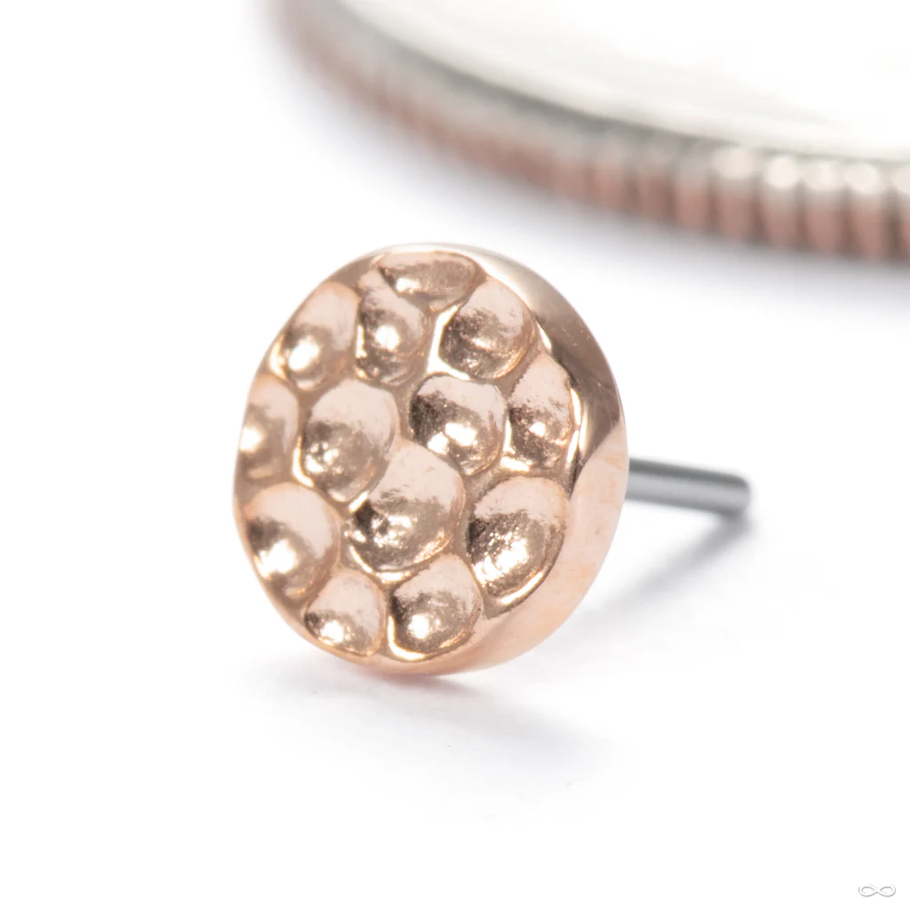 Hammered Disk Press-fit End in Gold from Junipurr Jewelry - Image 5