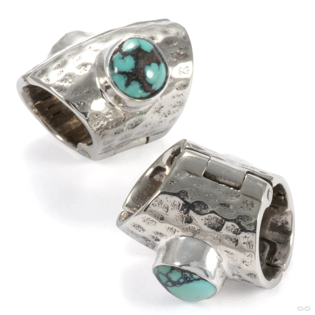 Hammered Lobe Clickers with Gemstones from Oracle