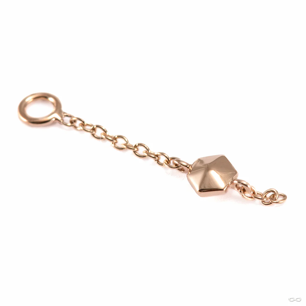 Hex Stud Orbit Charm in Gold from Tether Jewelry - Image 2