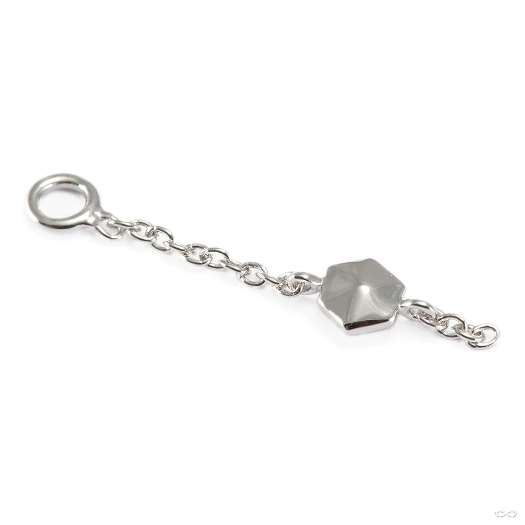 Hex Stud Orbit Charm in Gold from Tether Jewelry - Image 3