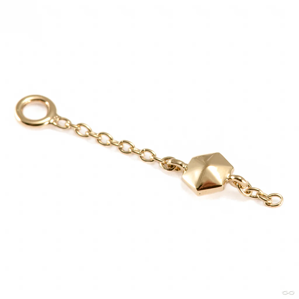 Hex Stud Orbit Charm in Gold from Tether Jewelry - Image 4