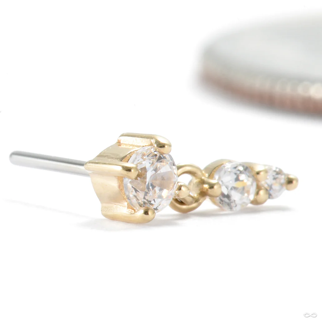 High Noon Press-fit End in Gold from Ember Body Jewelry - Image 6