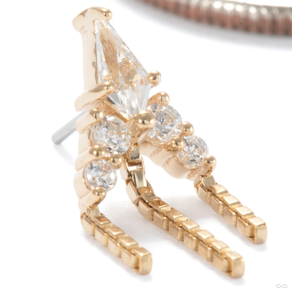 Holy Smokes Press-fit End in Gold from Ember Body Jewelry