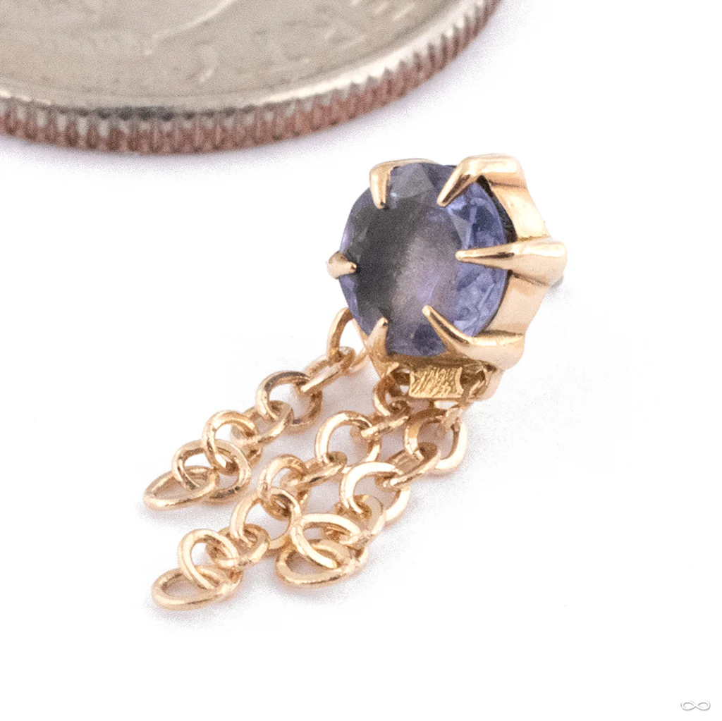 Illuminate with Chains Press-fit End in Gold from Maya Jewelry - Image 6