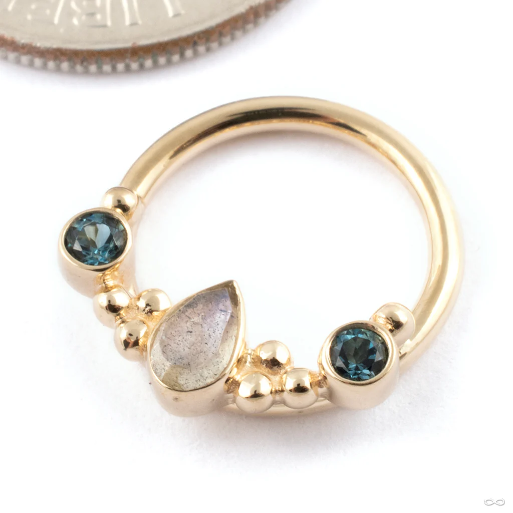 Inside Out Eden Pear Seam Ring in Gold from BVLA - Image 5