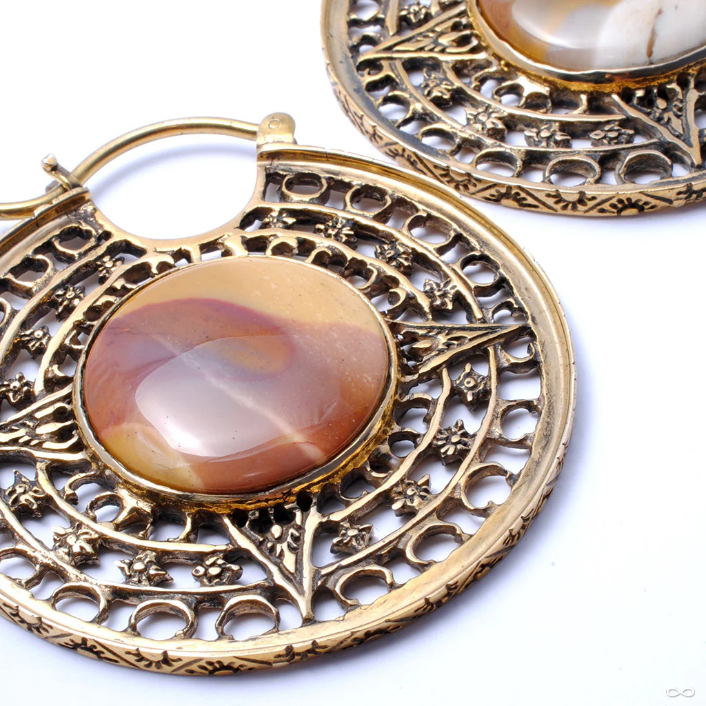 Isis Clasp Hoops with Mookaite from Diablo Organics - Image 2