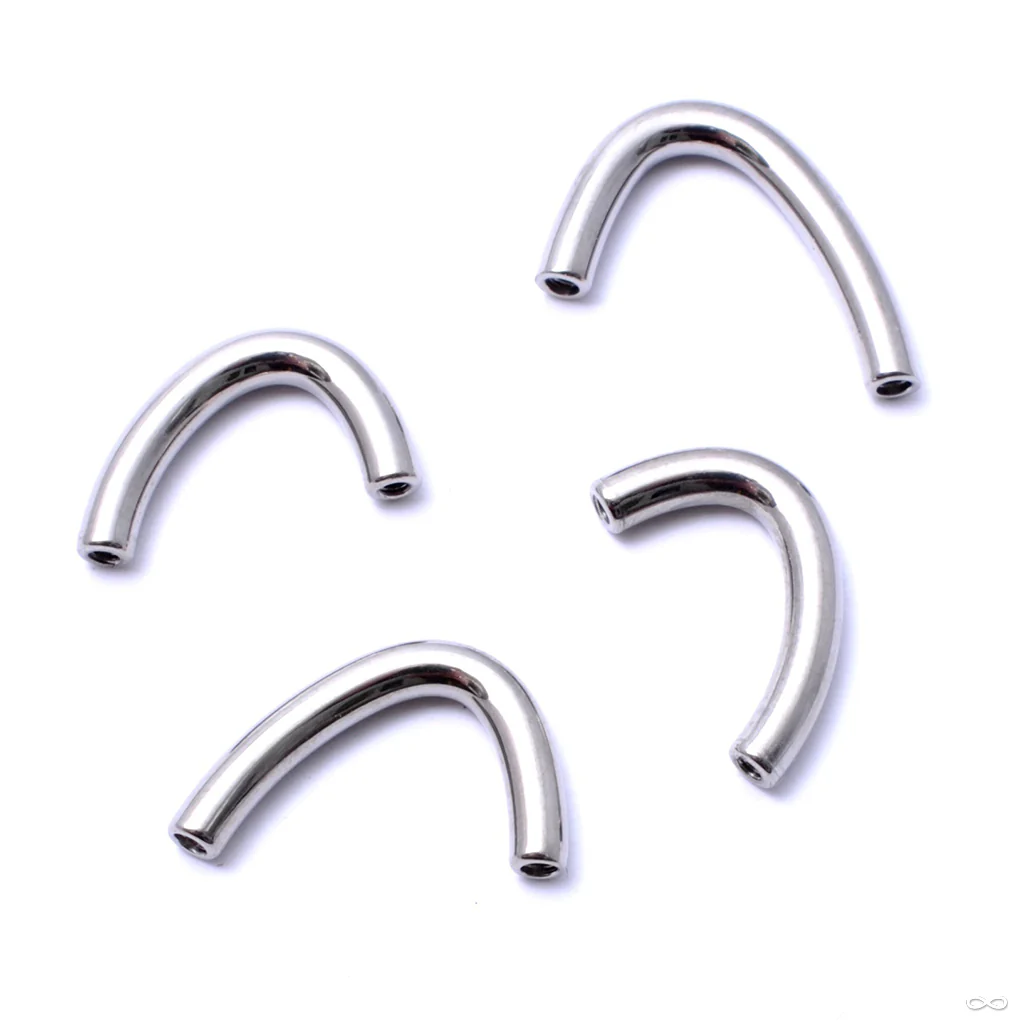 J-Curved Threaded Barbell Shaft in Titanium from Industrial Strength - Image 3