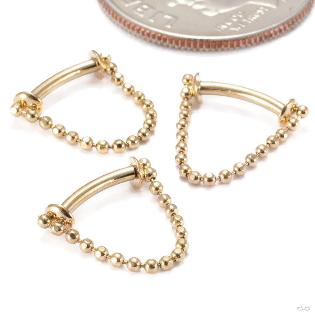 Just A Peek Beaded Press-fit Ring in Gold from Pupil Hall