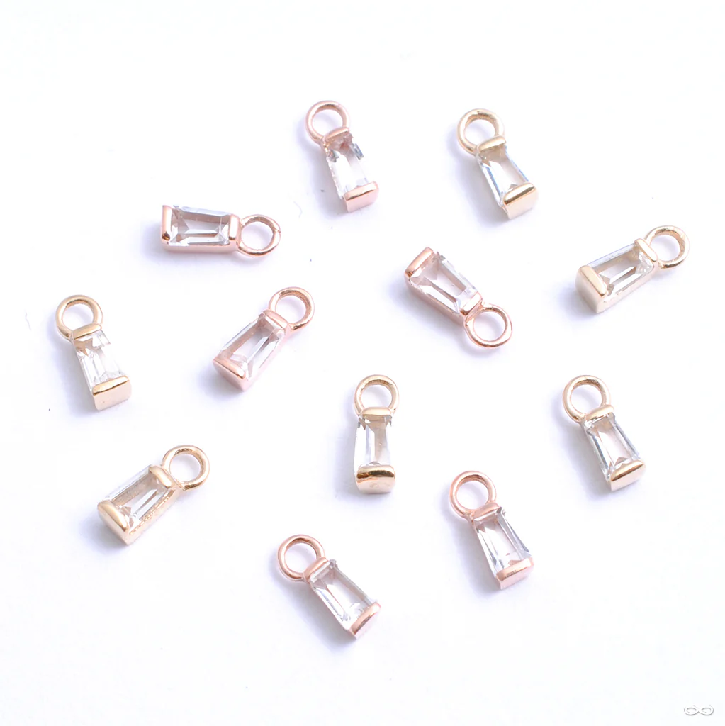 La Madeleine Baguette Charm in Gold from Buddha Jewelry
