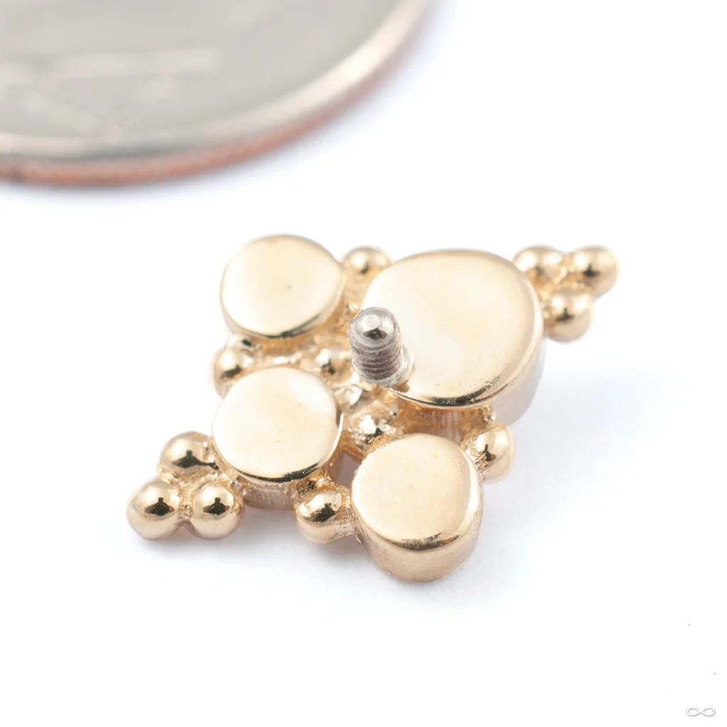 Large Round Sarai Threaded End in Gold from BVLA - Image 2