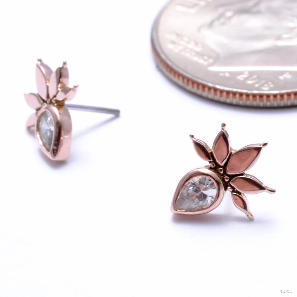 Lavish with Stone Press-fit End in Gold from Buddha Jewelry - Image 2