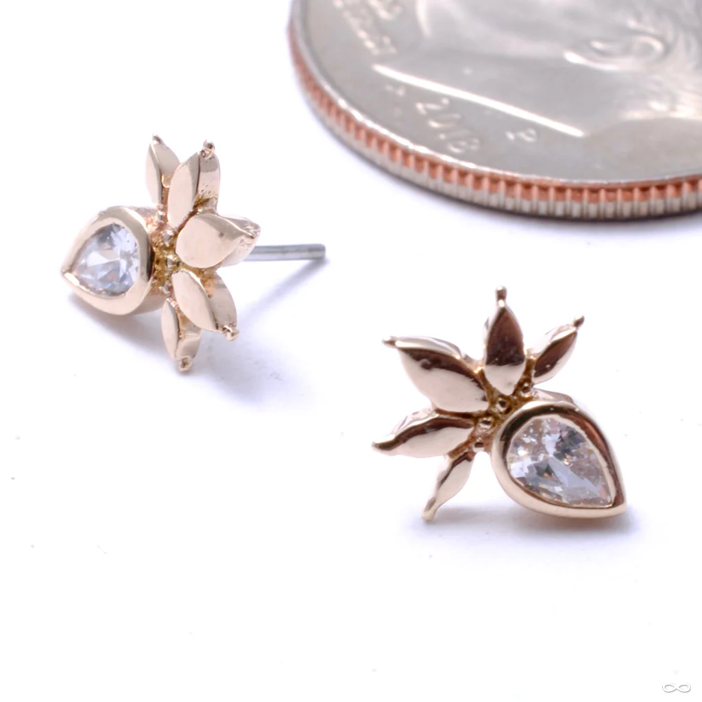 Lavish with Stone Press-fit End in Gold from Buddha Jewelry - Image 6