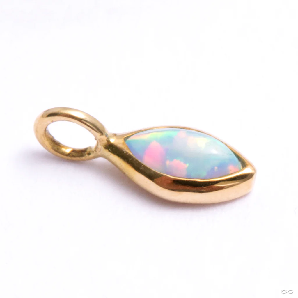 Leaf Charm in Gold from Auris Jewellery