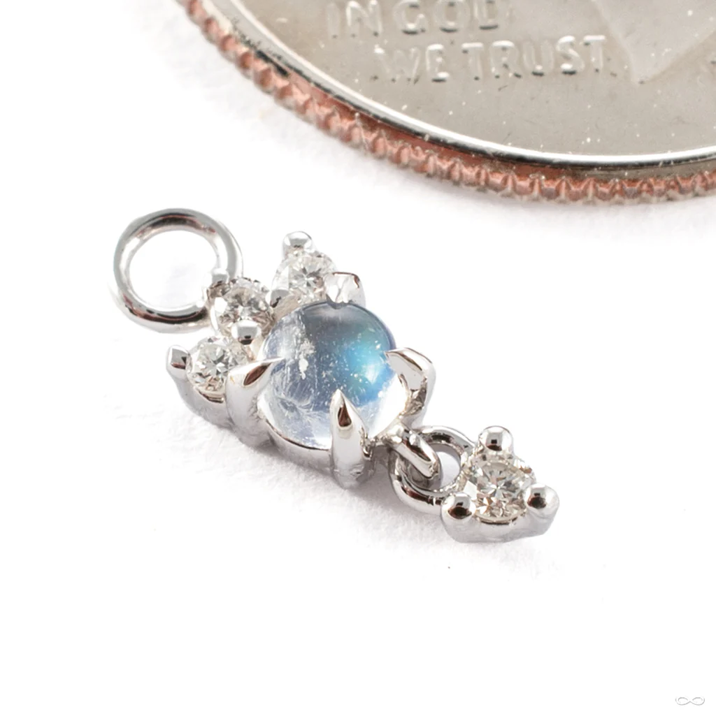 Leia Charm with Drop in Gold from Modern Mood - Image 2