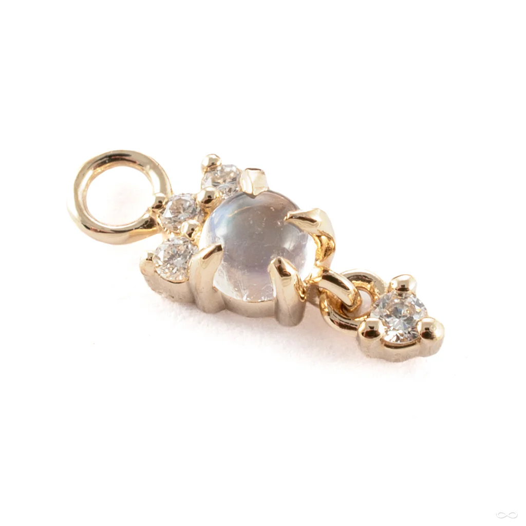 Leia Charm with Drop in Gold from Modern Mood - Image 3