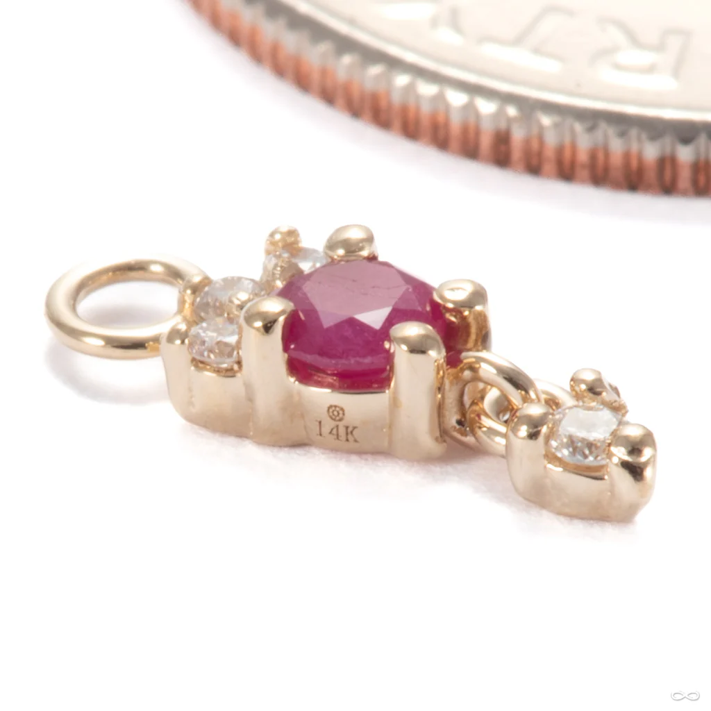 Leia Charm with Drop in Gold from Modern Mood - Image 4