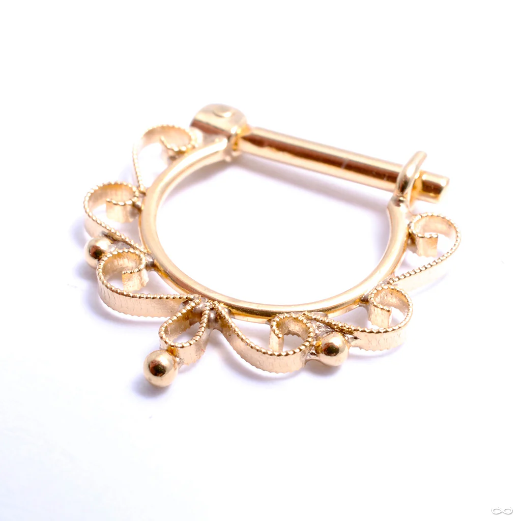 Lila Hinged Ring in Gold from Quetzalli
